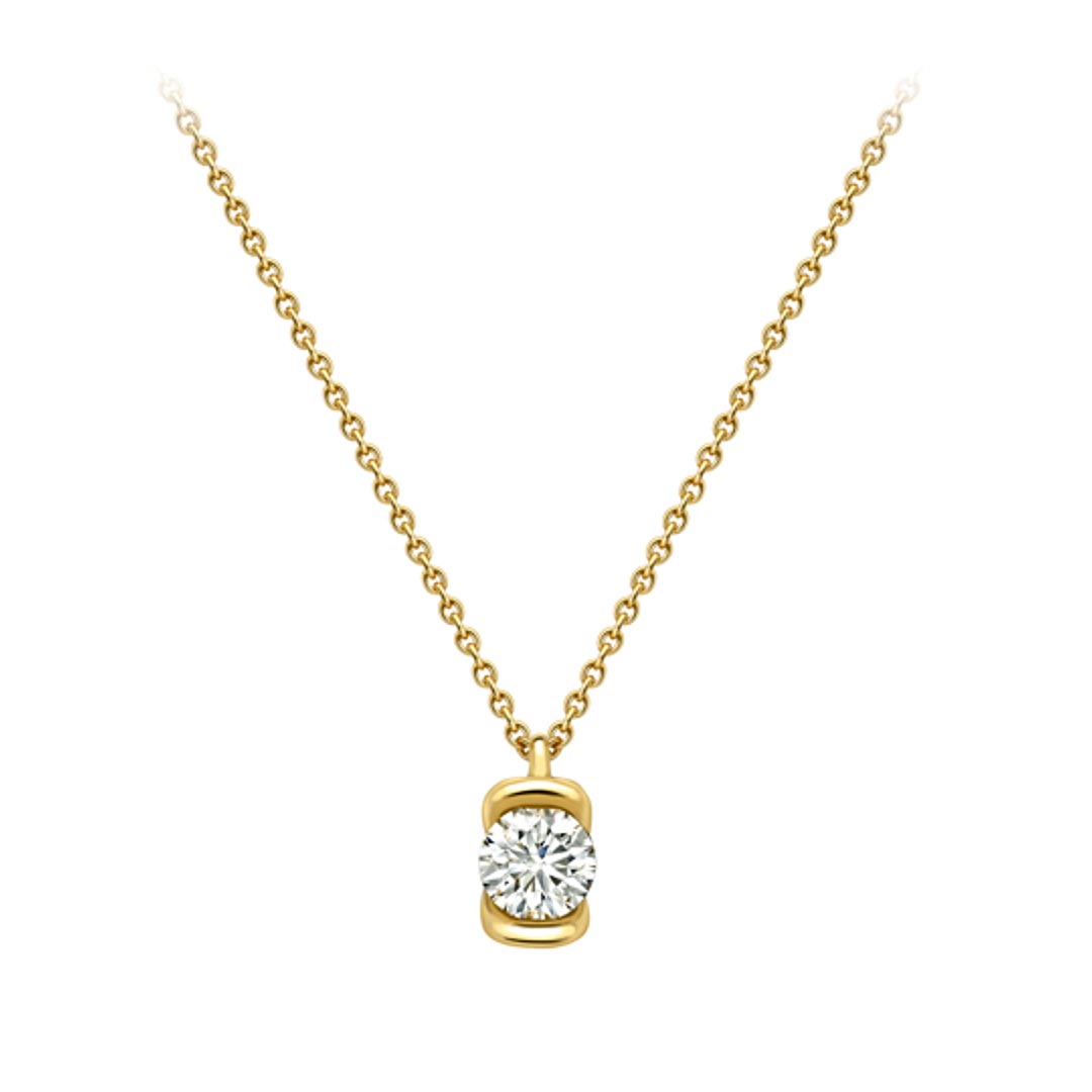 0.14ct Diamond 18ct Yellow Gold Necklet