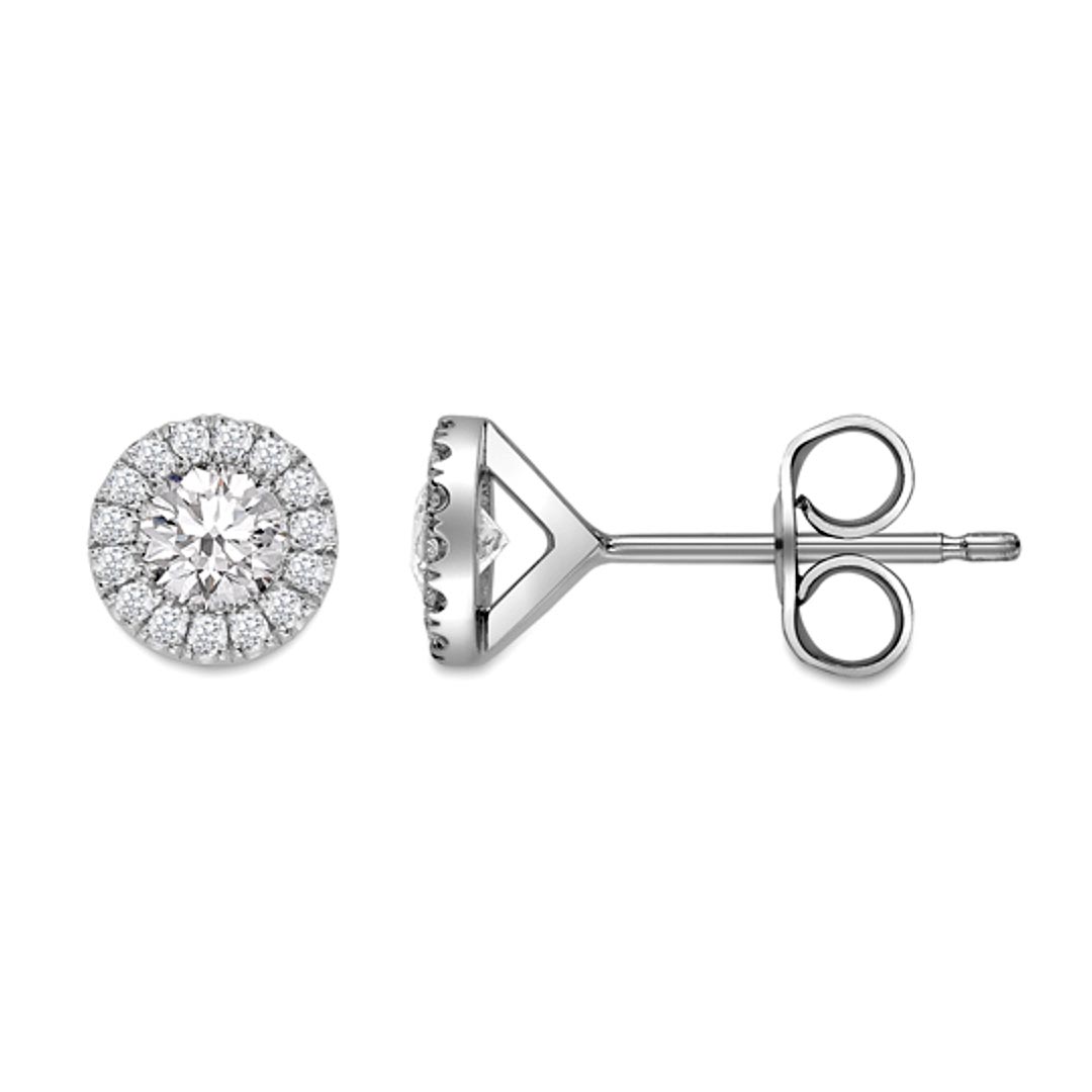 0.38ct Diamond 18ct White Gold Stud Earrings