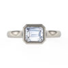 0.42ct Annie Emerald Cut Diamond Solitaire Bezel Set Platinum Engagement Ring