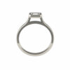 0.42ct Annie Emerald Cut Diamond Solitaire Bezel Set Platinum Engagement Ring (Side)