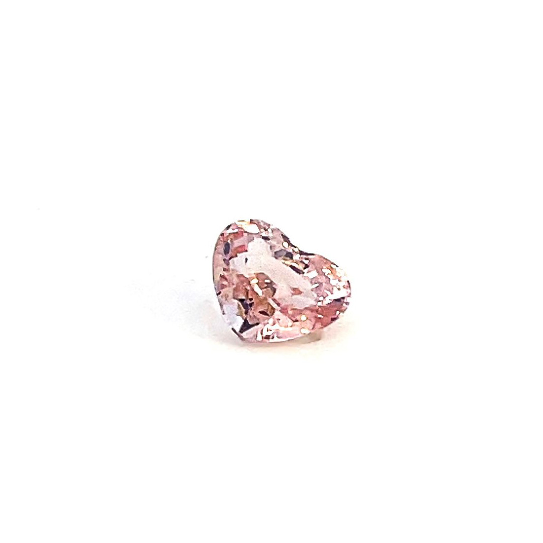 0.91ct Heart Peach Sapphire Loose Gemstone