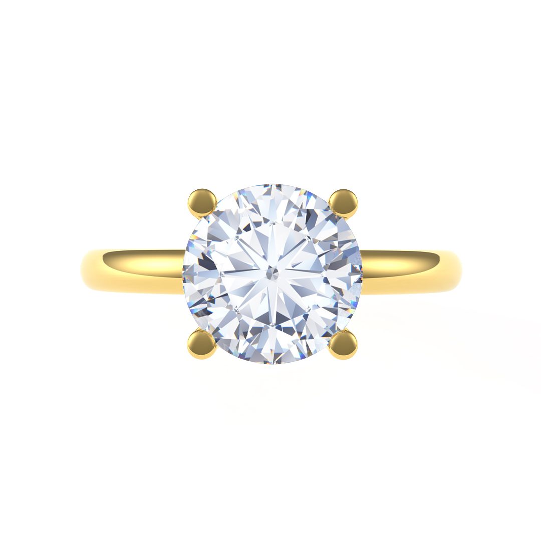 1.01ct Kylie Round Brilliant Diamond Solitaire 18ct Yellow Gold Engagement Ring