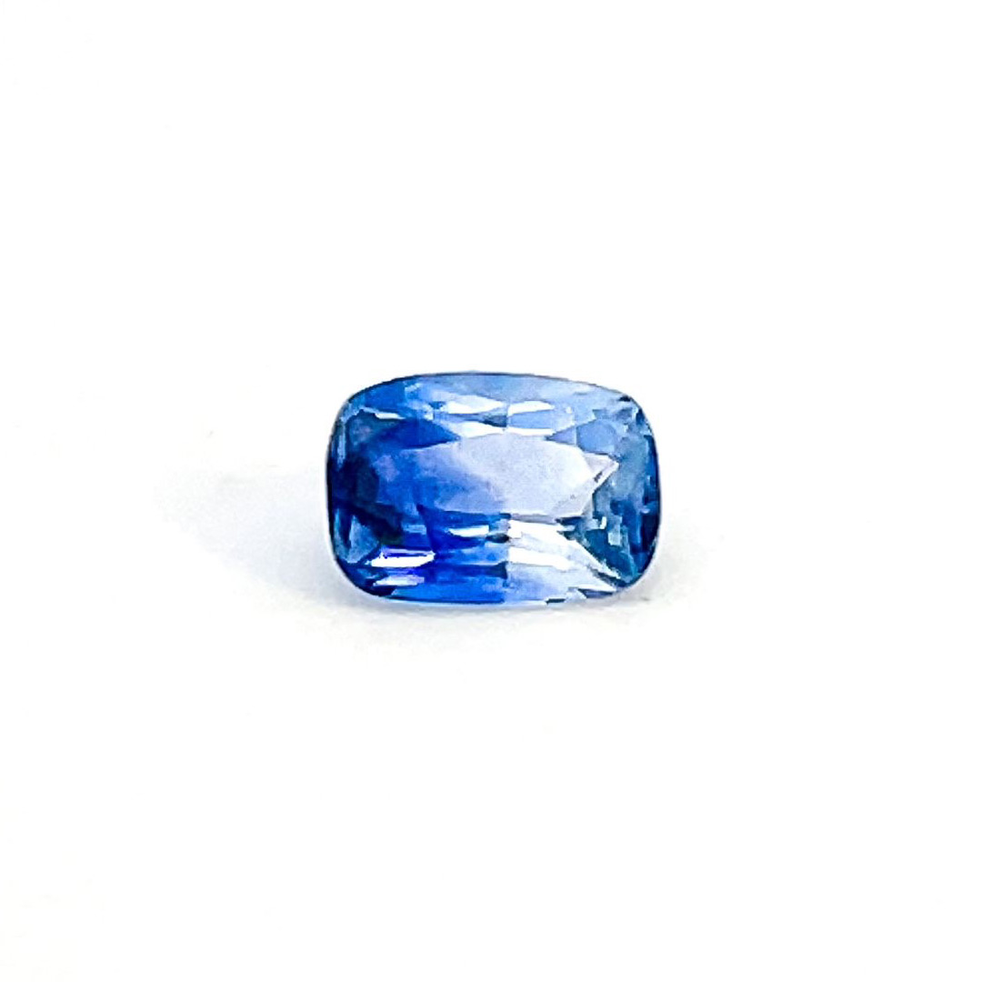 1.02ct Rectangular Cushion Blue And White Sapphire Loose Gemstone