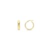 18mm 18ct Yellow Gold Polished Wedding Ring Style Hoop Earrings