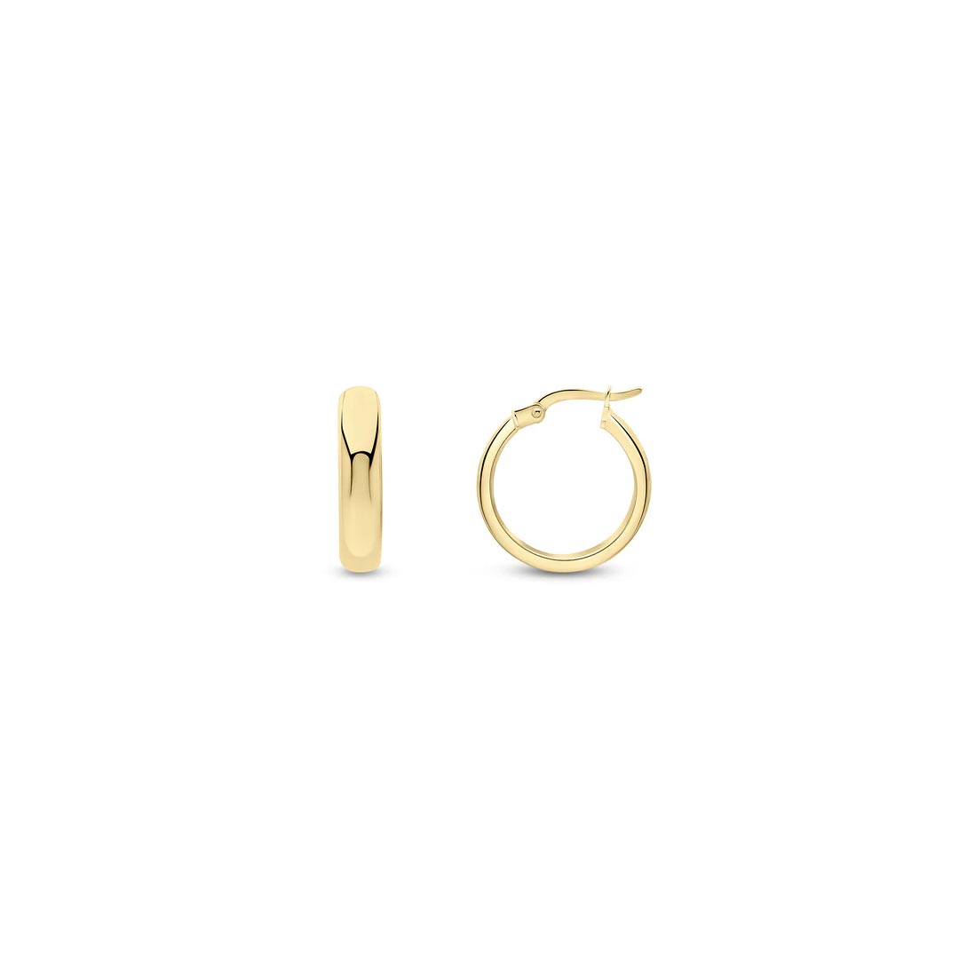 18mm 18ct Yellow Gold Polished Wedding Ring Style Hoop Earrings