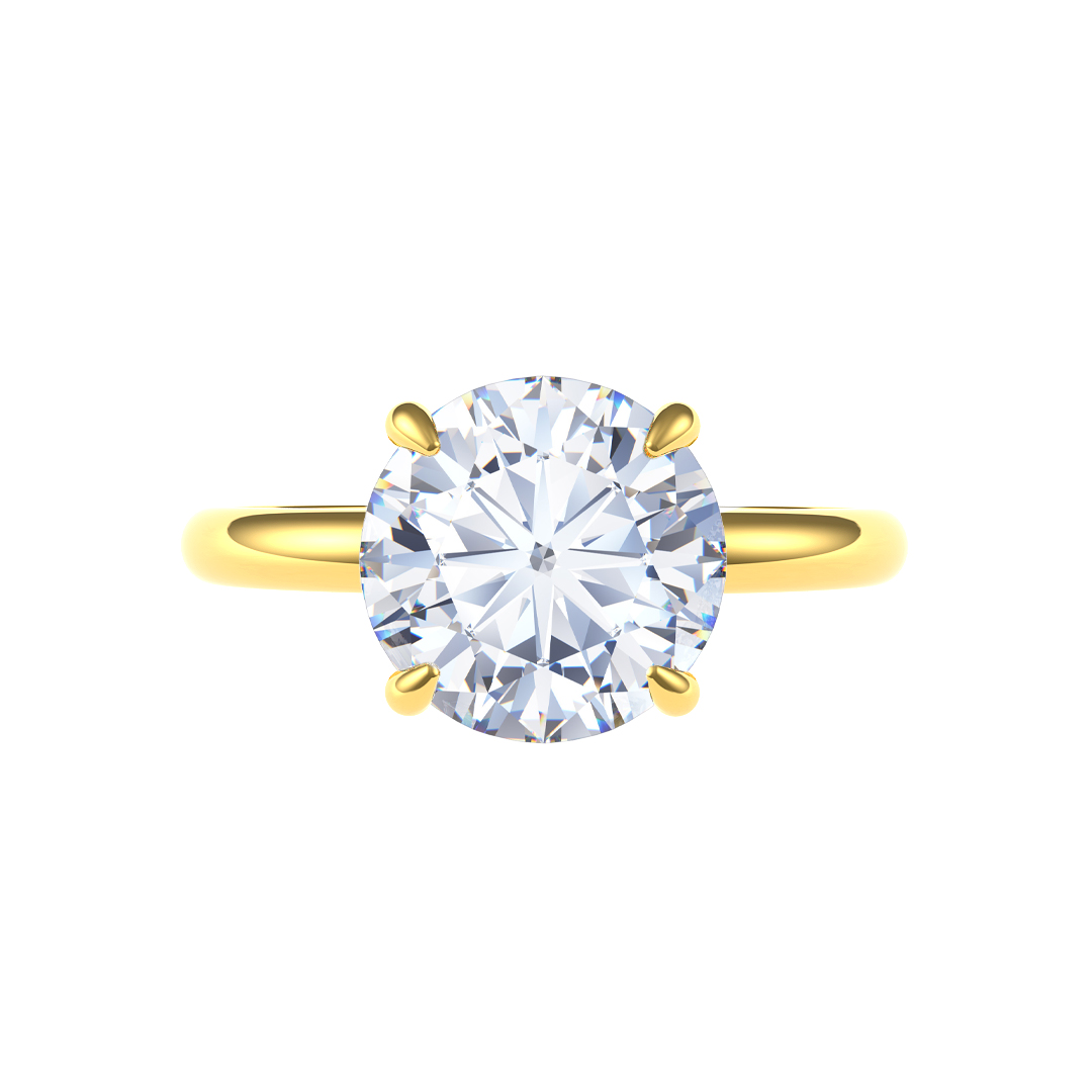 2.03ct Kylie Round Brilliant Diamond Solitaire 18ct Yellow Gold Engagement Ring