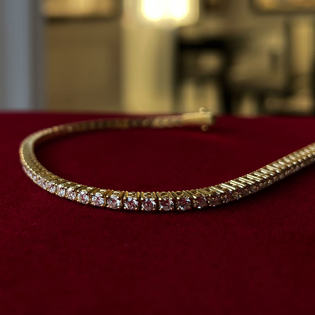 2.70ct Diamond 18ct Yellow Gold Tennis Bracelet