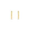 20mm 18ct Yellow Gold Knife Edge Hoop Earrings (Side)