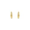 20mm 18ct Yellow Gold Thick Textured & Plain Double Hoop Earrings (Side)