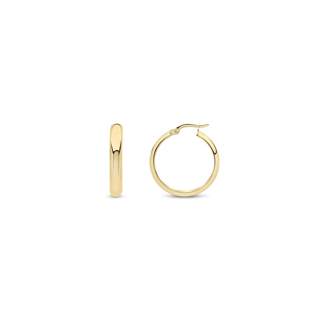 24mm 18ct Yellow Gold Polished Wedding Ring Style Hoop Earrings