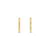 25mm 18ct Yellow Gold Knife Edge Hoop Earrings (Side)