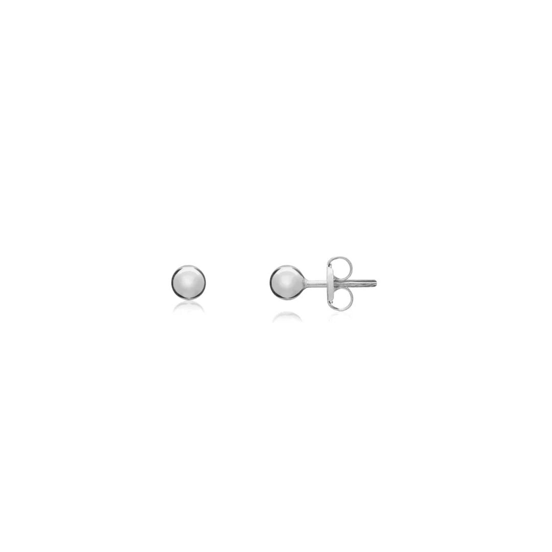 3mm 9ct White Gold Polished Ball Stud Earrings