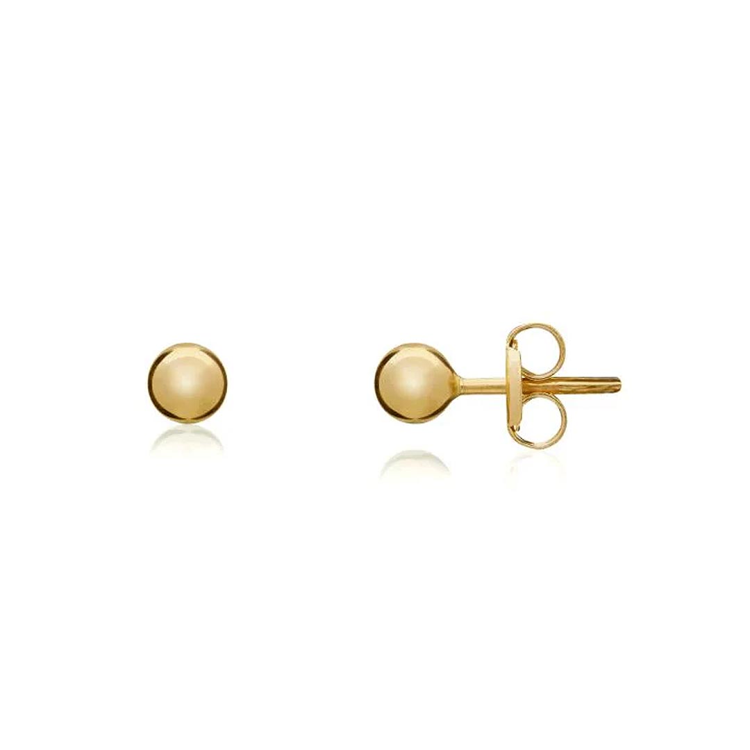 3mm 9ct Yellow Gold Polished Ball Stud Earrings