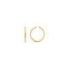 48mm 18ct Yellow Gold Plain Tube Round Hoop Earrings