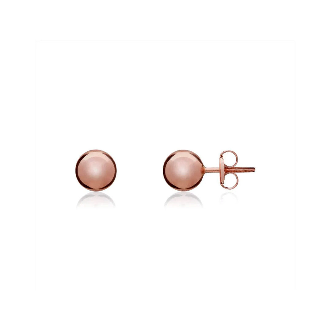 4mm 9ct Rose Gold Polished Ball Stud Earrings