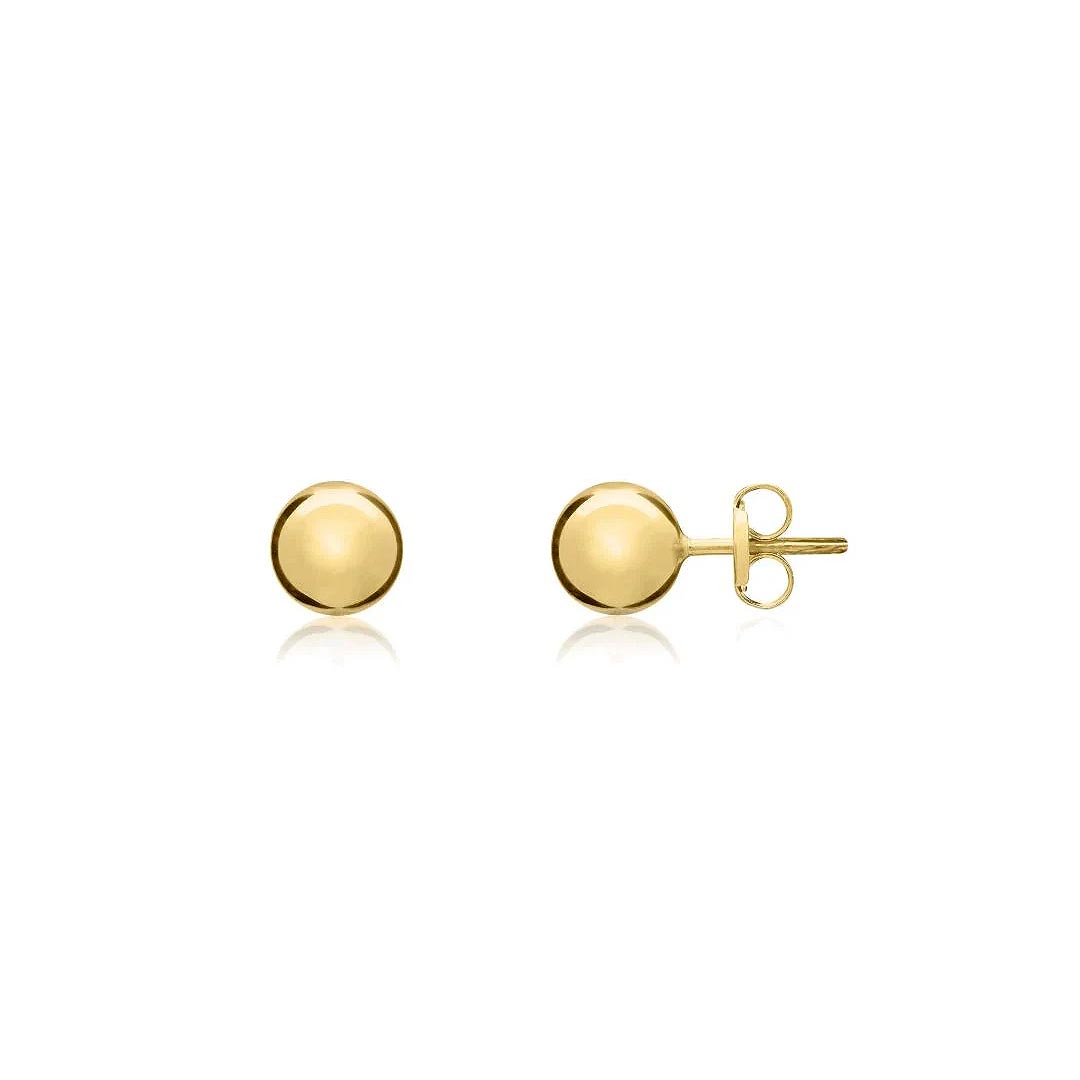 4mm 9ct Yellow Gold Polished Ball Stud Earrings