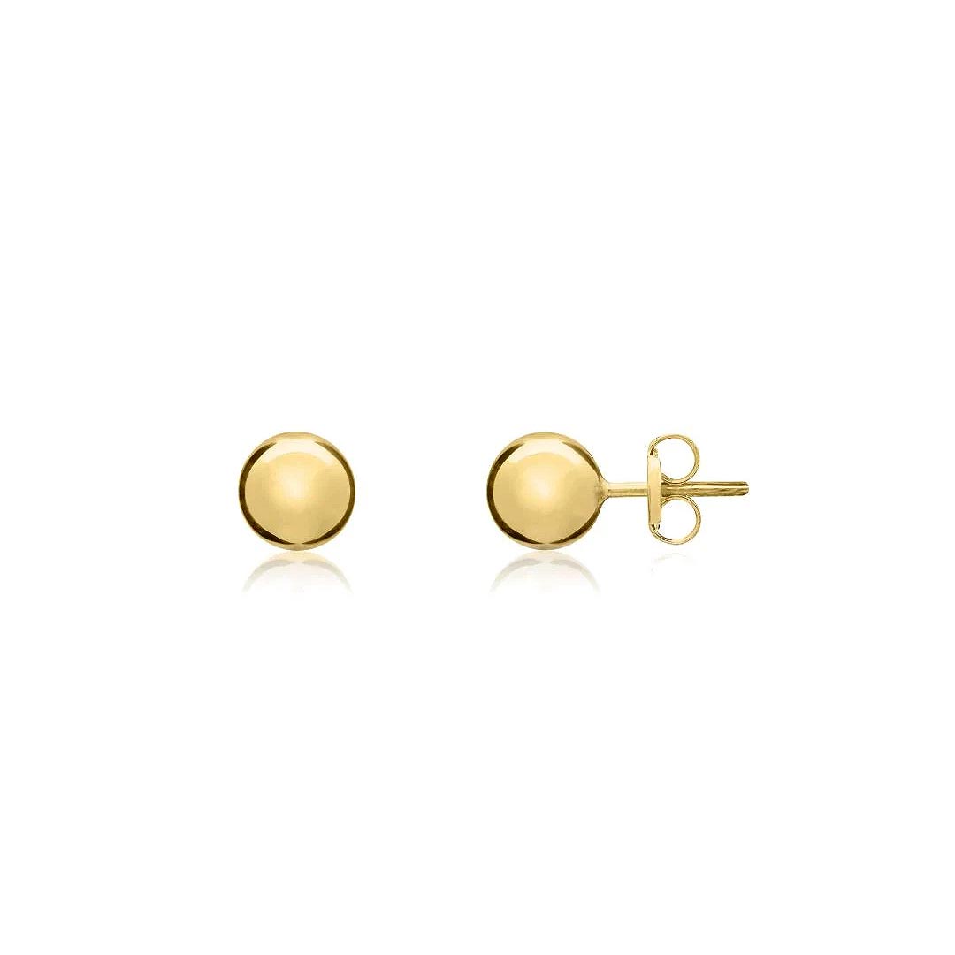 5mm 9ct Yellow Gold Polished Ball Stud Earrings