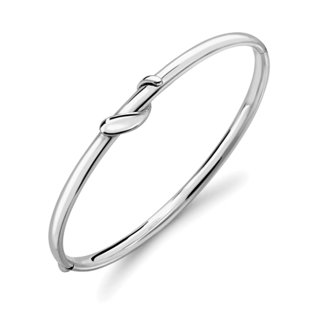 9ct White Gold Classic Bangle