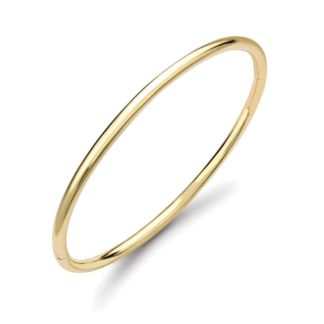 9ct Yellow Gold Round Solid Bangle