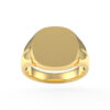 Cushion Plate With Edge Pattern 9ct Yellow Gold Signet Ring