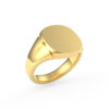 Cushion Plate With Edge Pattern 9ct Yellow Gold Signet Ring (Side)