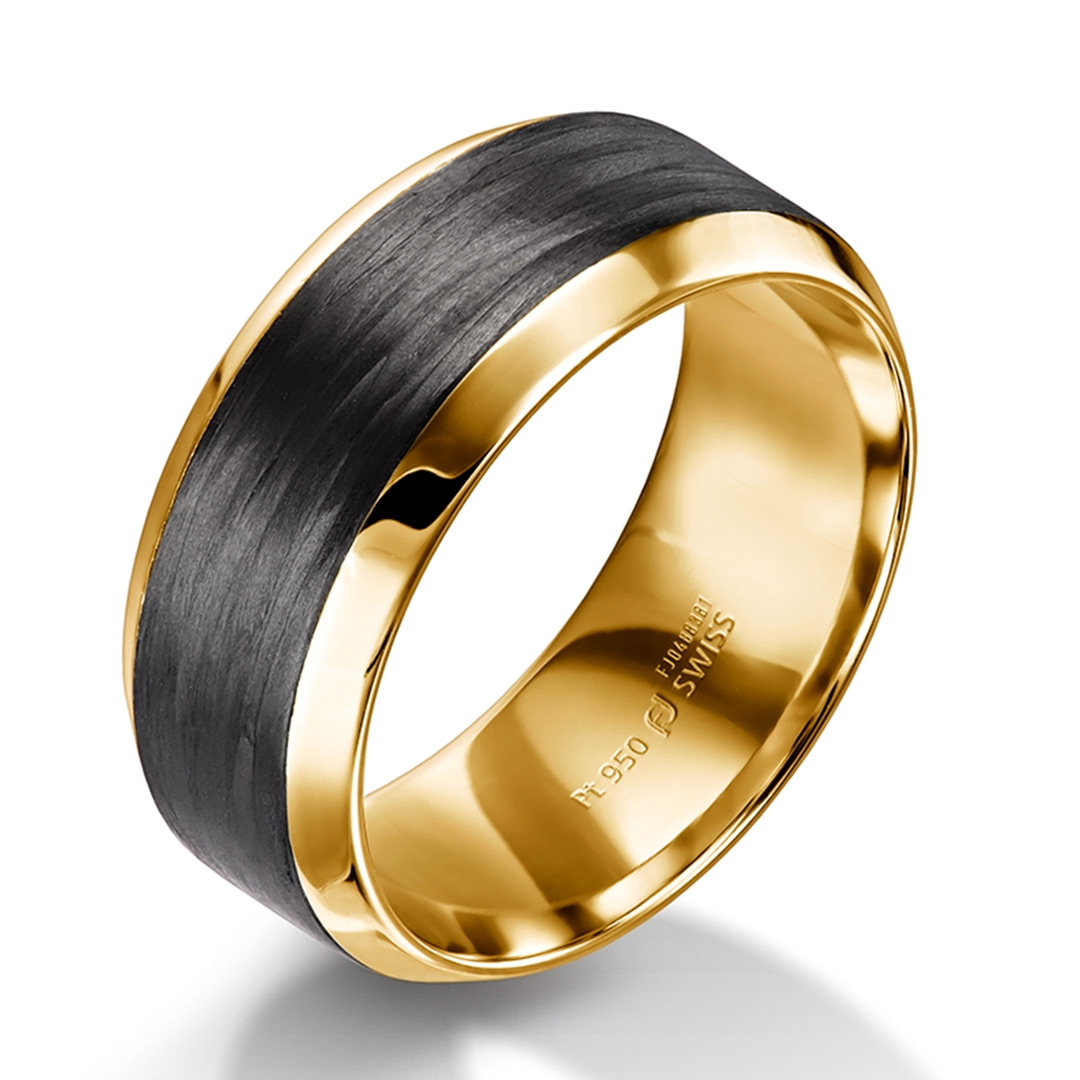 Furrer Jacot Carbon 18ct Yellow Gold Wedding Ring (71-29120-0-0)