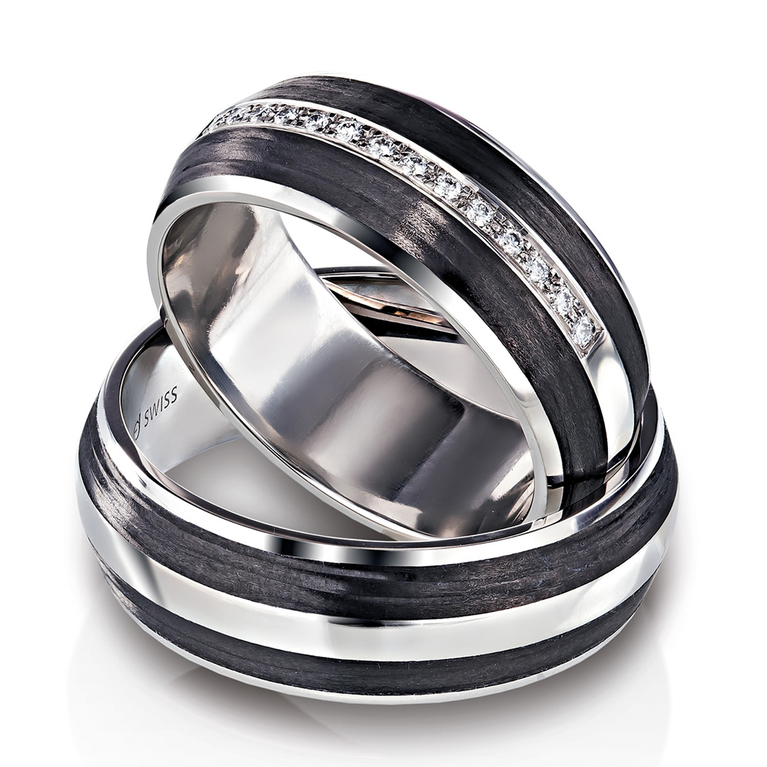 Furrer Jacot Carbon Palladium Wedding Ring (62-53040-0-0 - 61-53040-0-0 - 71-32040-0-0)