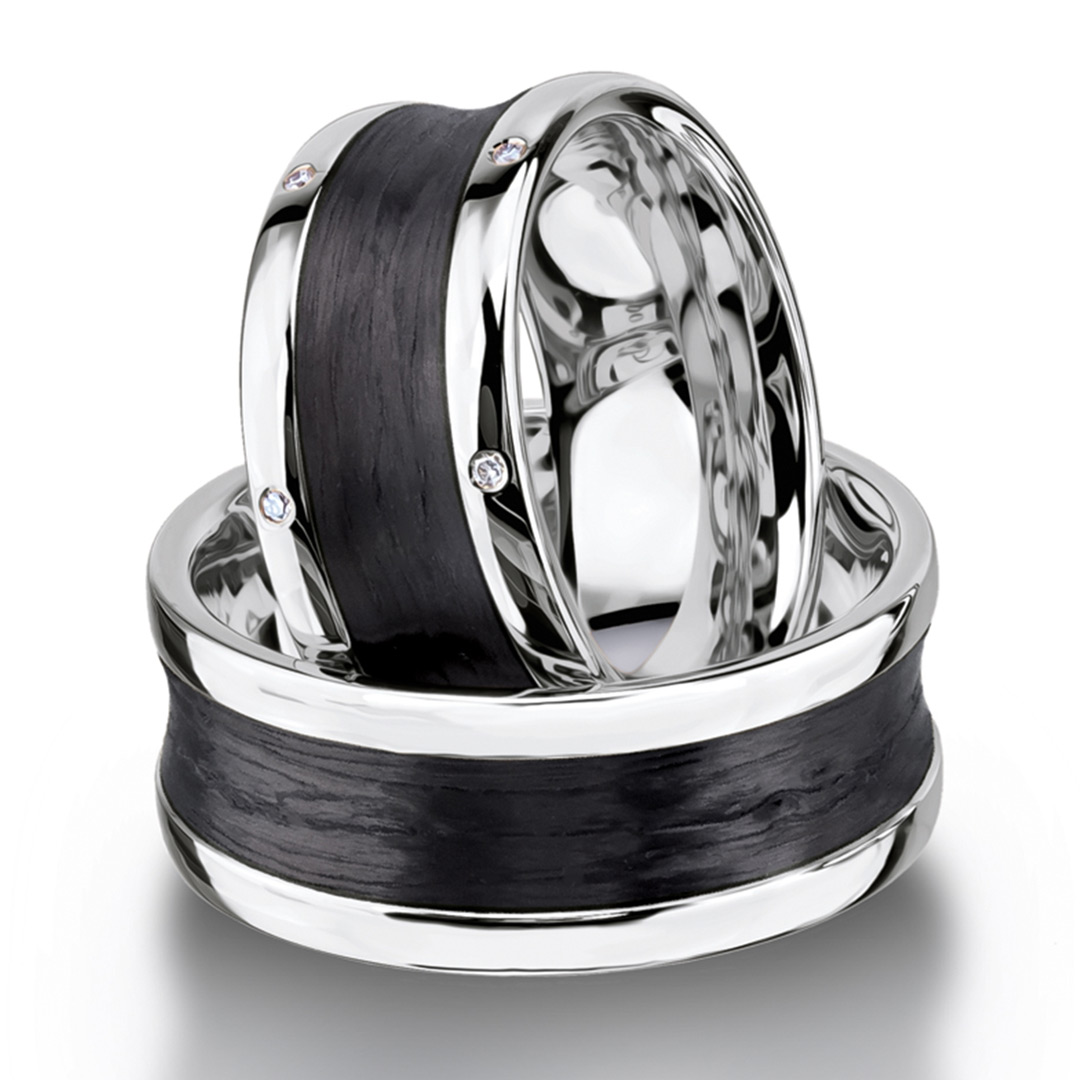 Furrer Jacot Carbon Palladium Wedding Ring (71-84100-0-0 - 71-84100-1-0 - 71-29100-0-0)