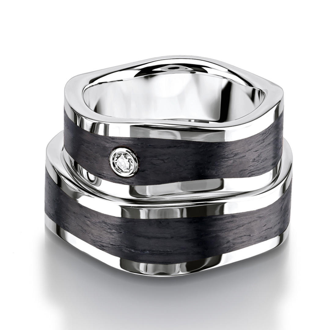 Furrer Jacot Carbon Palladium Wedding Ring (71-84130-0-0 - 71-29130-0-0)