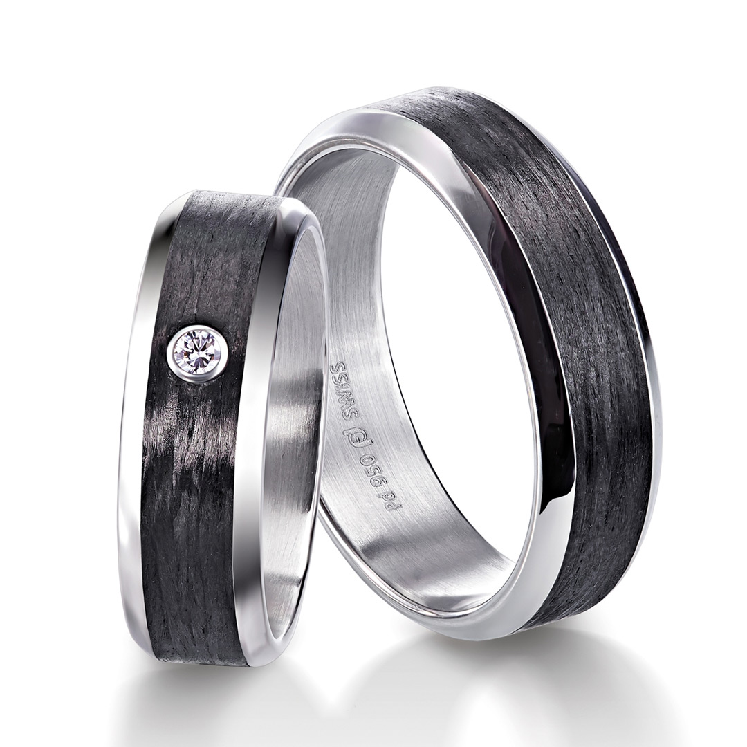 Furrer Jacot Carbon Palladium Wedding Ring (71-84280-0-0 - 71-29280-0-0)