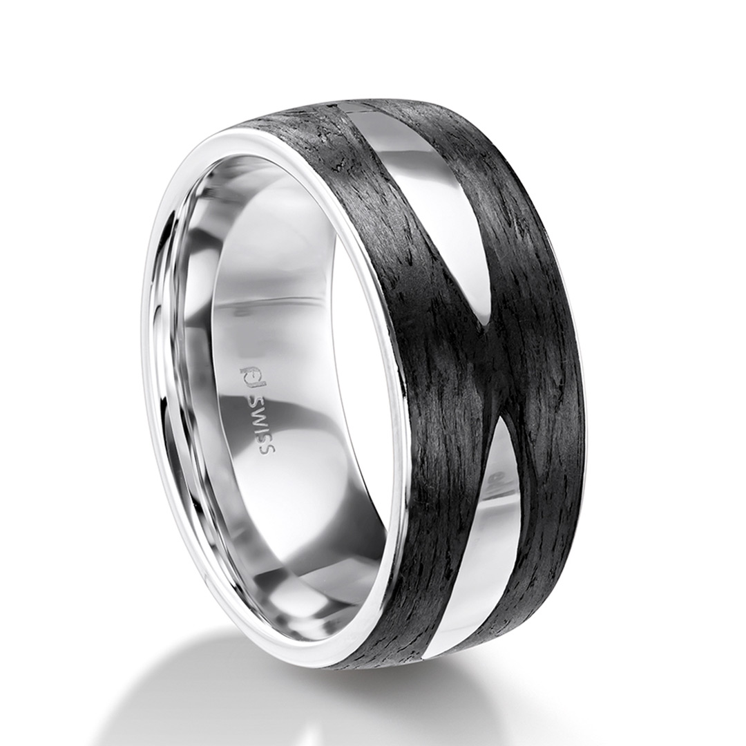 Furrer Jacot Carbon Platinum Wedding Ring (71-29150-0-0)