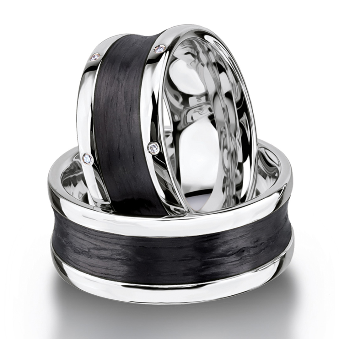 Furrer Jacot Carbon Platinum Wedding Ring (71-84100-0-0 - 71-84100-1-0 - 71-29100-0-0)