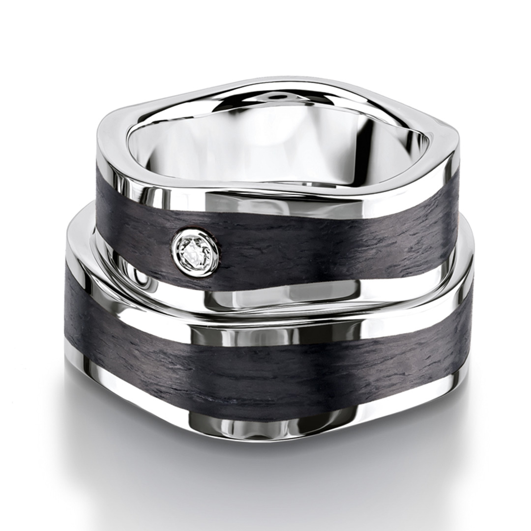 Furrer Jacot Carbon Platinum Wedding Ring (71-84130-0-0 - 71-29130-0-0)