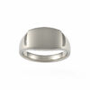 Medium Weight Curved Rectangle Plate With Edge Silver Signet Ring