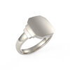 Octagon Plate Steps Platinum Signet Ring (Side)