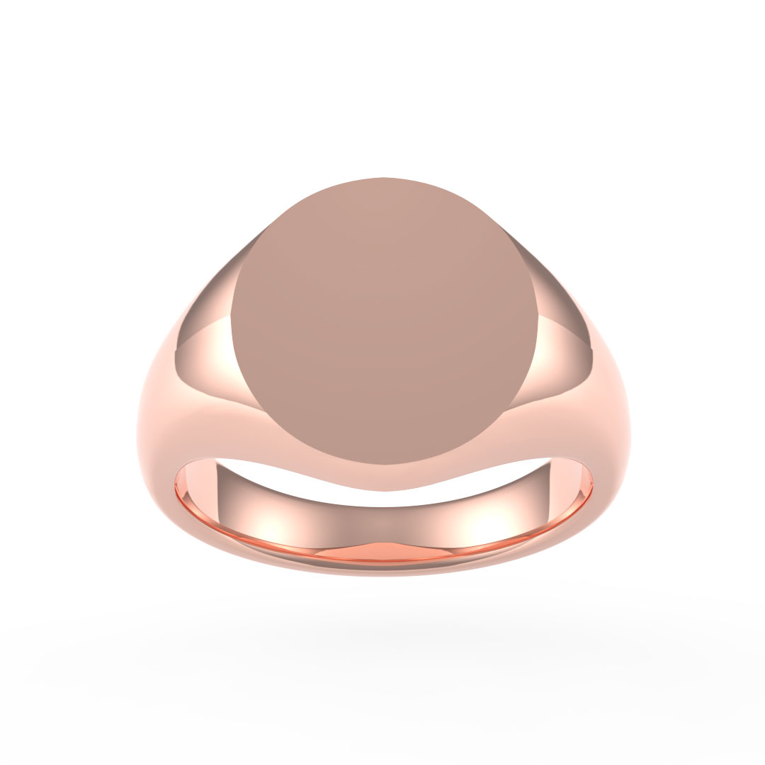 Oval Plate 18ct Rose Gold Signet Ring