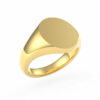 Oval Plate 18ct Yellow Gold Signet Ring (Side)
