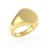 Oval Plate 9ct Yellow Gold Signet Ring (Side)