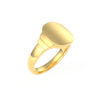 Oval Plate Steps 18ct Yellow Gold Signet Ring (Side)