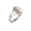 Oval Plate Steps Platinum Signet Ring (Side)