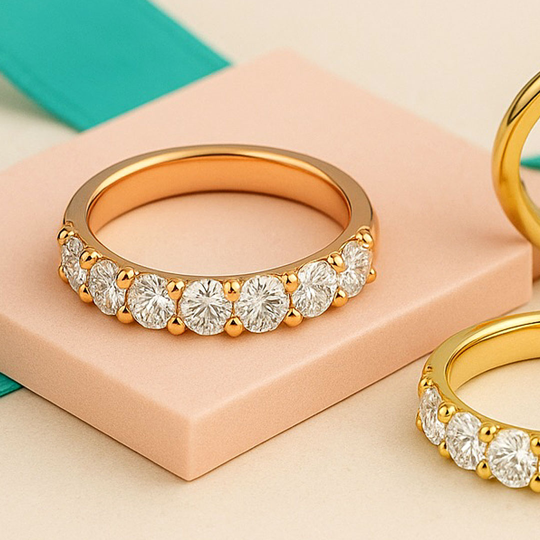 Rose Gold Eternity Rings