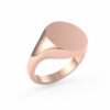 Round Plate 18ct Rose Gold Signet Ring (Side)