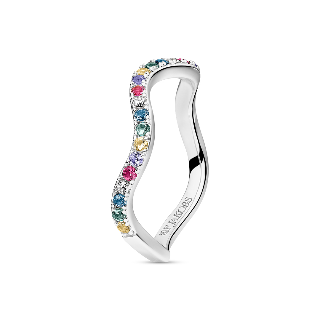 Sif Jakobs Ellera Waves Ring Rhodium
