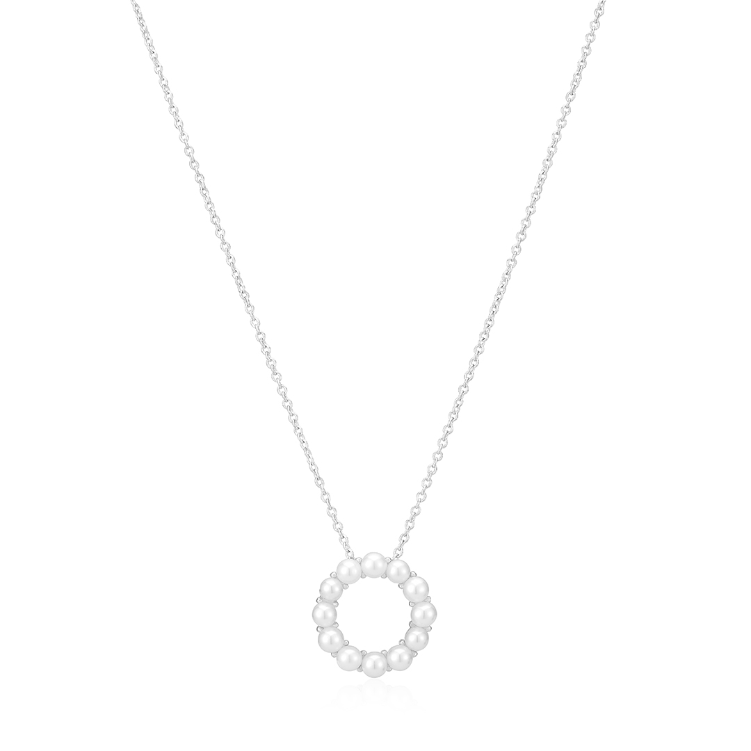 Sif Jakobs Halskæde Biella Altro Perla Necklace Rhodium