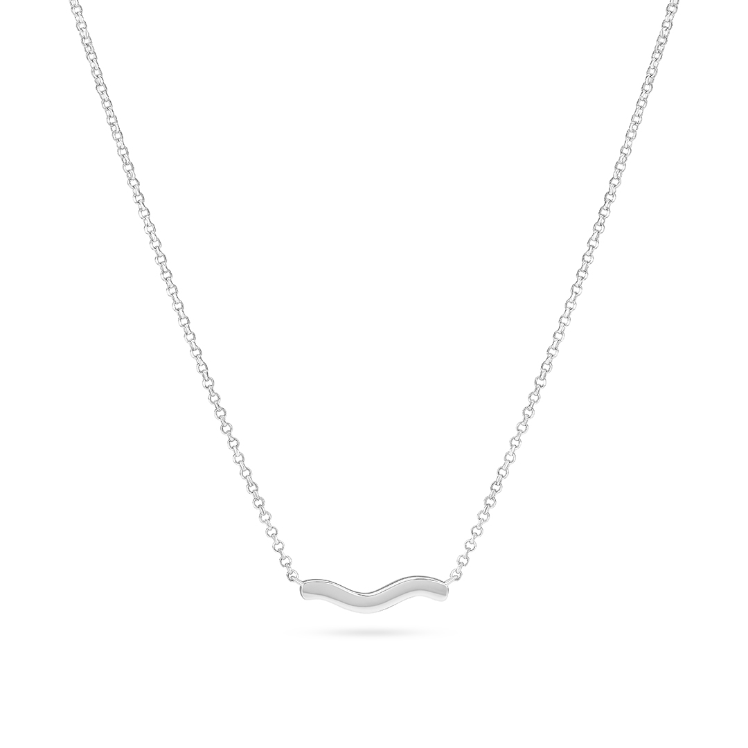 Sif Jakobs Halskæde Ellera Waves Pianura Necklace Rhodium
