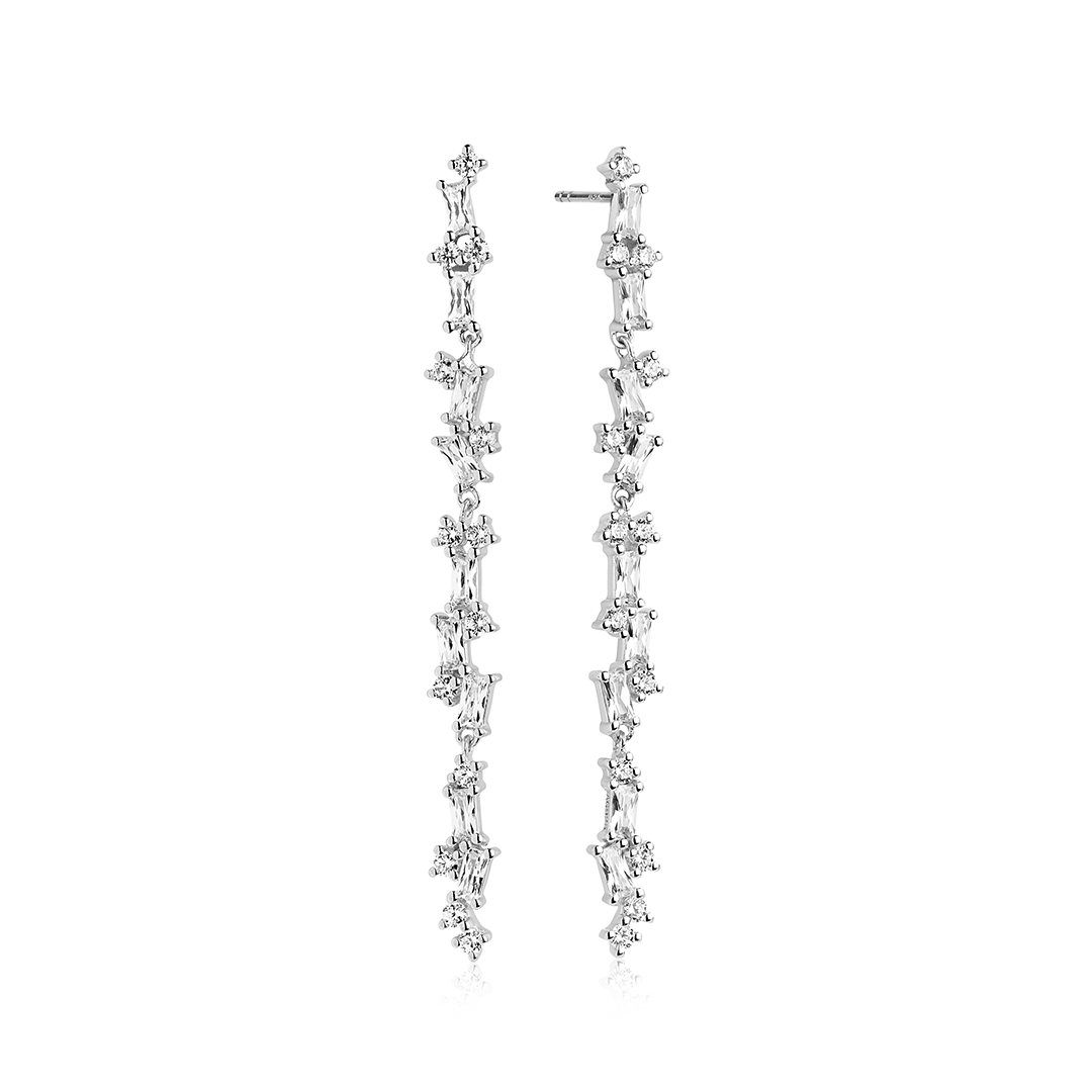 Sif Jakobs Oreringe Antella Lungo Earrings Rhodium